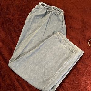 Petite jeans, elastic waist, with side slit pockets, Sz.24 Petite.